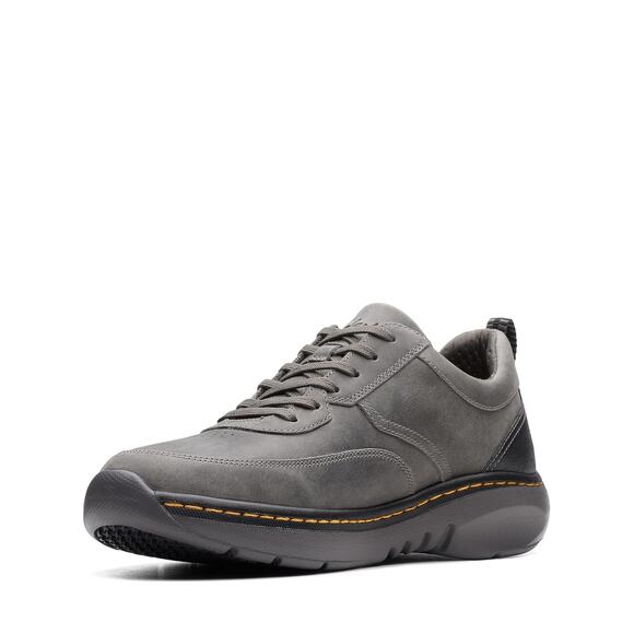 NWT Clarks Men’s ClarksPro Lace Dark Grey Leather Size 11.5 main image 3